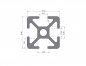 Preview: Aluminiumprofil 30x30 Nut 8 I-Typ